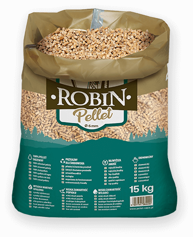 worek pelletu opałowego Robin do kupienia w Łaziskach Górnych lub sklepie internetowym